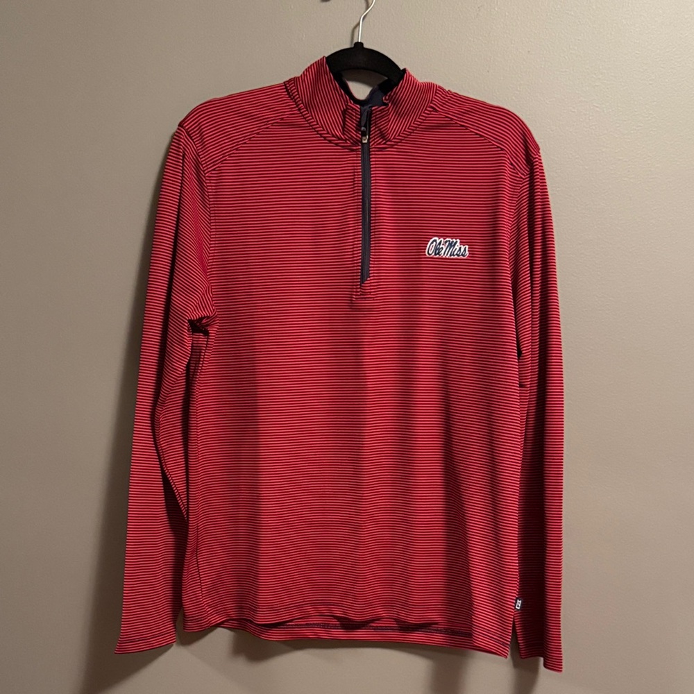 Cutter & Buck Striped Ole Miss Pullover